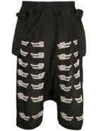 Bernhard Willhelm Graphic Print Knee-length Shorts - Black