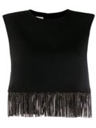 Philosophy Di Lorenzo Serafini Fringe Detail Sleeveless Top - Black