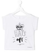 Burberry Kids Hats Off T-shirt, Girl's, Size: 6 Yrs, White