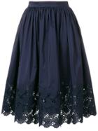 Lanvin Embroidered Trim Skirt - Blue