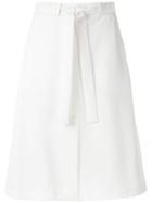 Egrey Belted Skirt - White