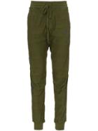 Haider Ackermann Floral Embroidered Striped Cotton Track Pants - Green