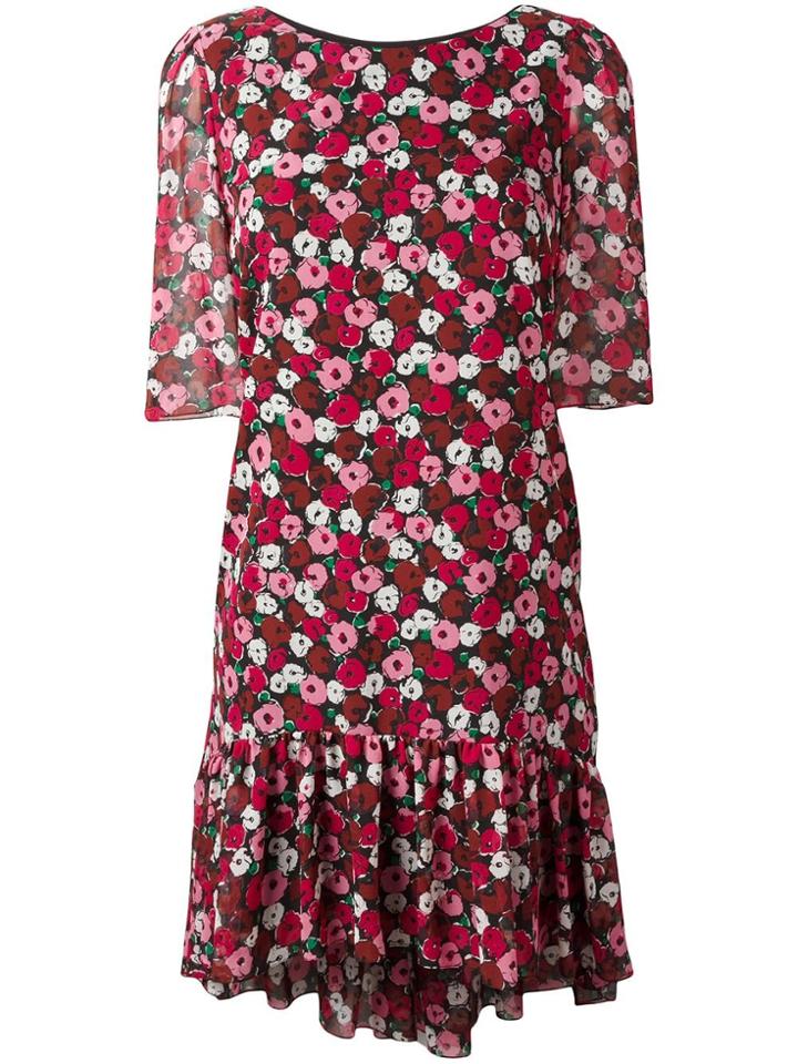 Saint Laurent Floral Print Babydoll Dress - Multicolour
