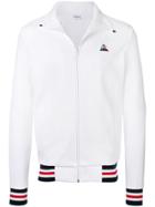 Le Coq Sportif Striped Trim Sports Jacket - White