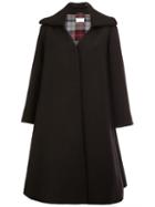 Maison Margiela Belted A-line Coat, Women's, Size: 40, Black, Cupro/virgin Wool