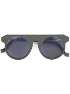Vava Round Framed Sunglasses, Adult Unisex, Grey, Acetate/aluminium