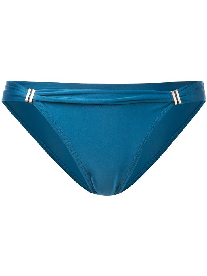 Vix Metallic Detail Bikini Set, Women's, Size: Small, Blue, Polyamide/spandex/elastane