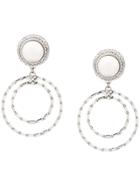 Alessandra Rich Circle Drop Earrings - Metallic