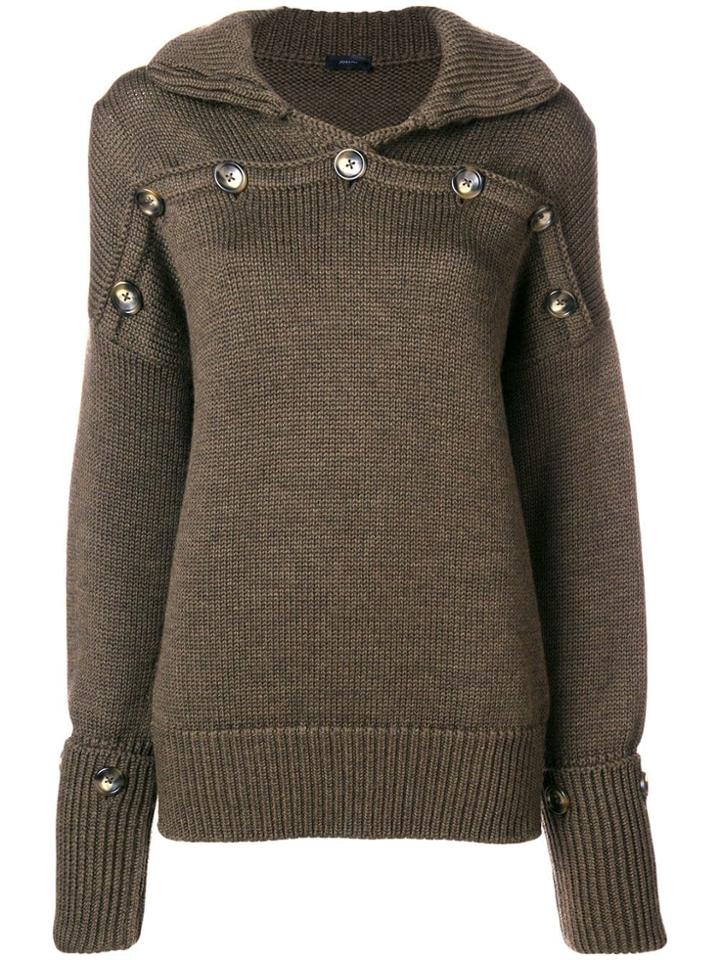 Joseph Button Detail High-neck Sweater - Green