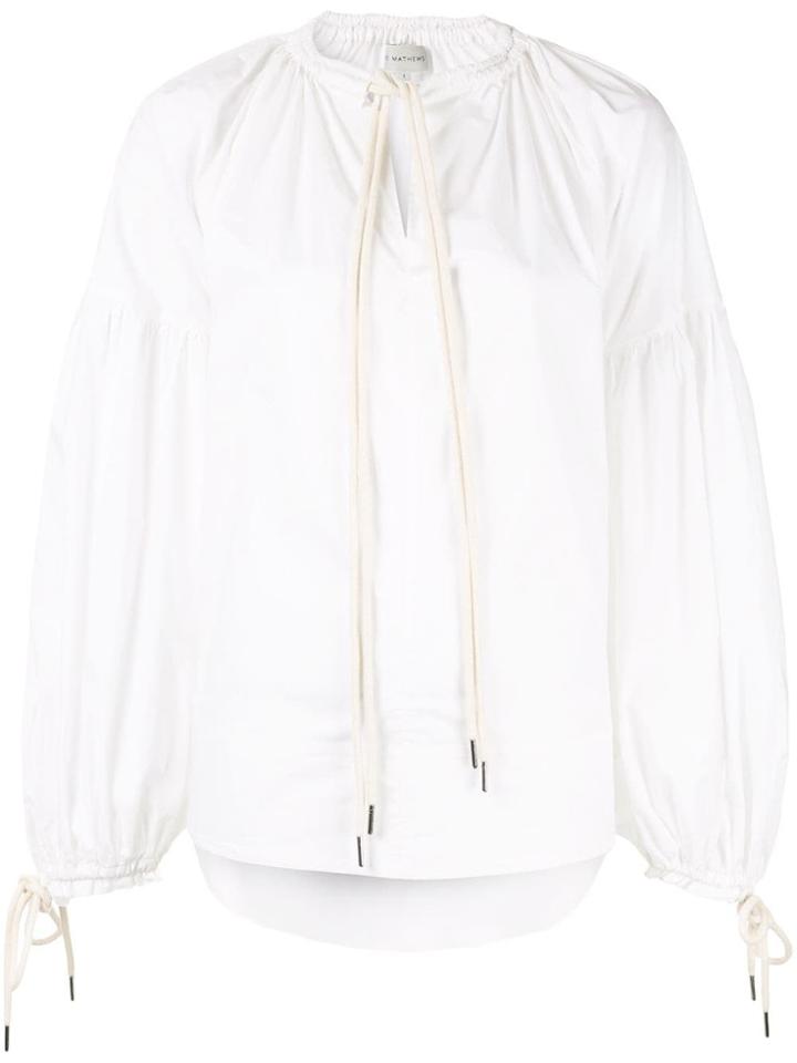 Lee Mathews Elsie Balloon Sleeve Top - White