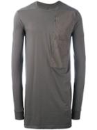 Rick Owens Drkshdw Chest Pocket T-shirt, Men's, Size: Small, Grey, Cotton