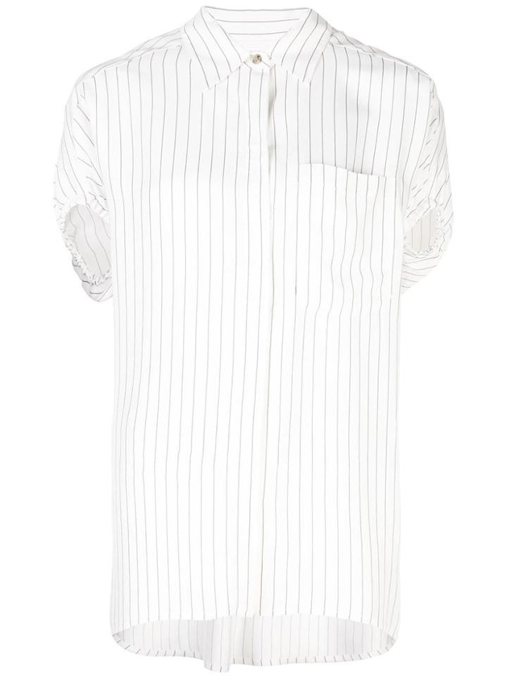 Jason Wu Striped Short-sleeve Shirt - White