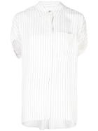Jason Wu Striped Short-sleeve Shirt - White