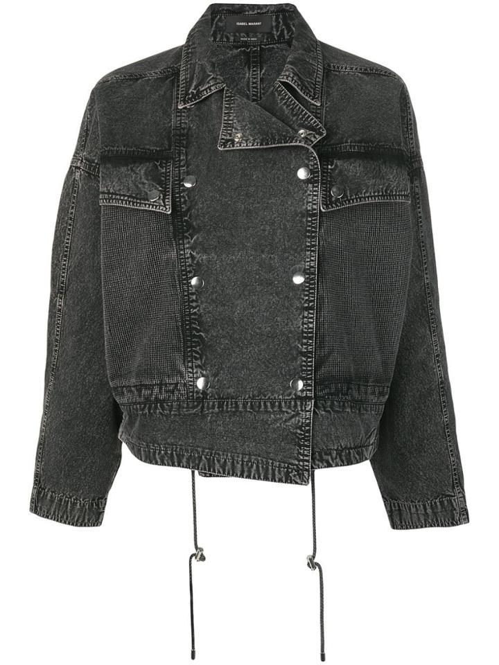 Isabel Marant Acid Wash Denim Jacket - Black