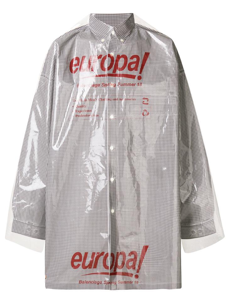 Balenciaga Bal Dry Clean Button Down Shirt - Grey