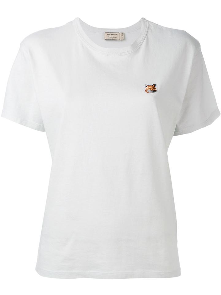 Maison Kitsuné - Fox Logo T-shirt - Women - Cotton - Xs, Blue, Cotton