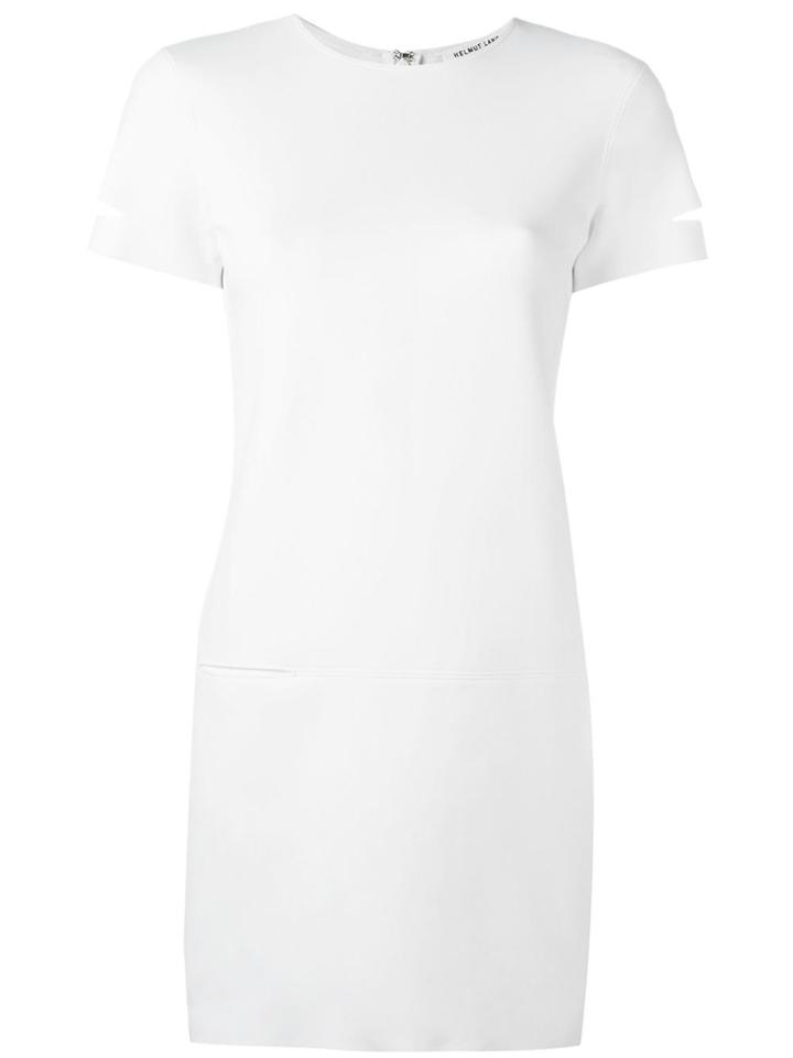 Helmut Lang Slit Sleeves T-shirt Dress - White