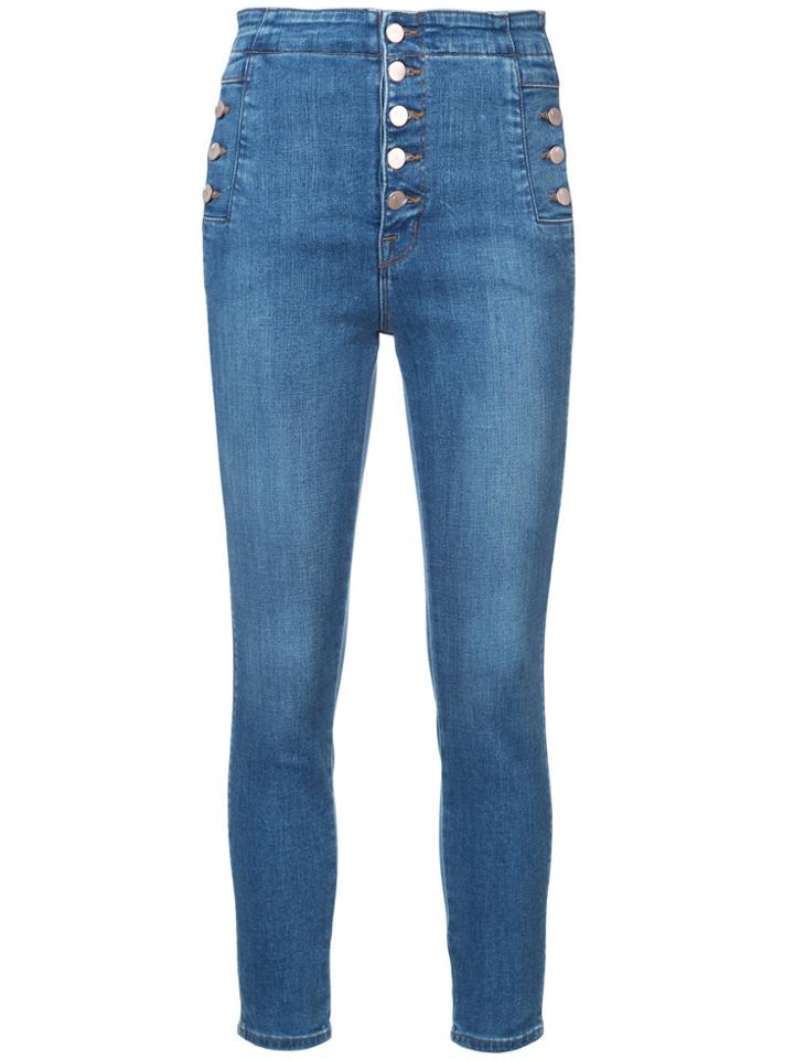 J Brand Natasha Sky High Skinny Jeans - Blue