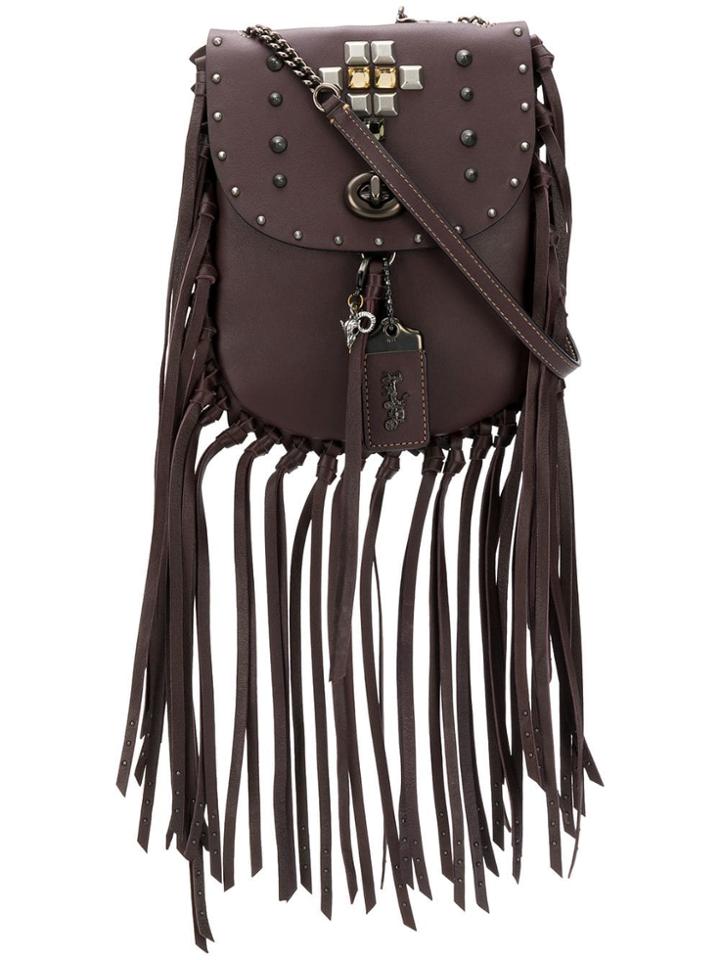 Coach Studded Crossbody Bag - Brown