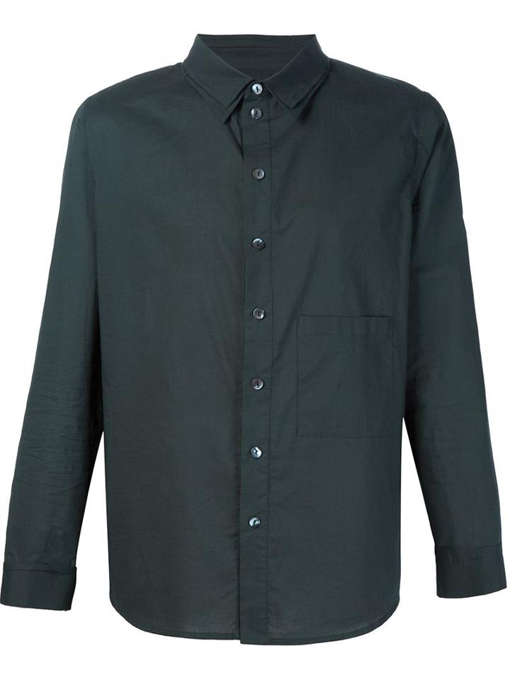 By Walid Chest Pocket Shirt, Men's, Size: Large, Black, Cotton