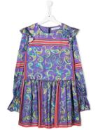 Philosophy Di Lorenzo Serafini Kids Teen Paisley Print Dress - Purple