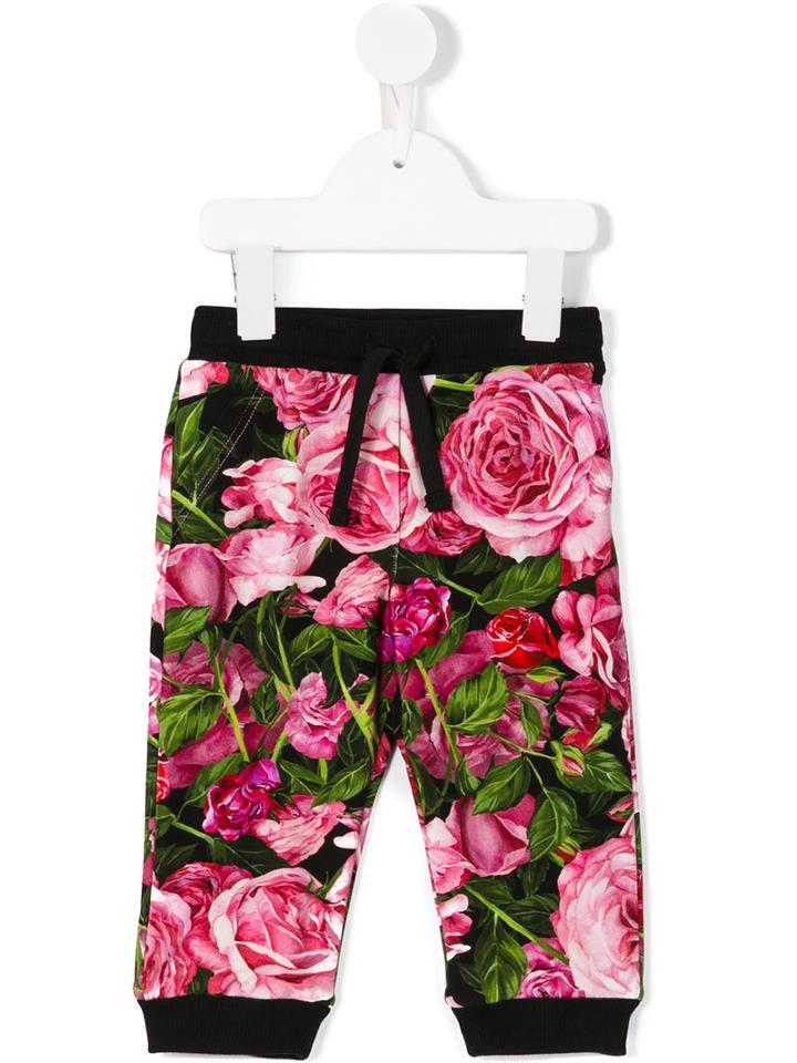 Dolce & Gabbana Kids Rose (pink) Print Trousers, Girl's, Size: 18-24 Mth