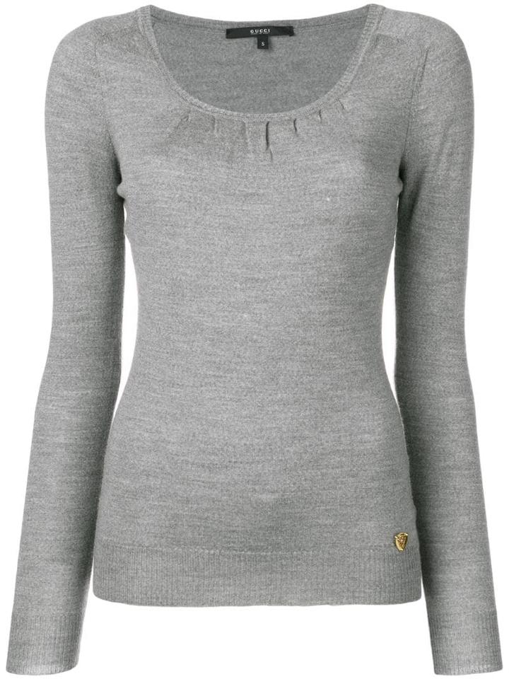 Gucci Pre-owned 2000's Gathered Knitted Top - Grey