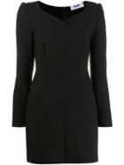 Msgm Fitted Sweetheart Dress - Black