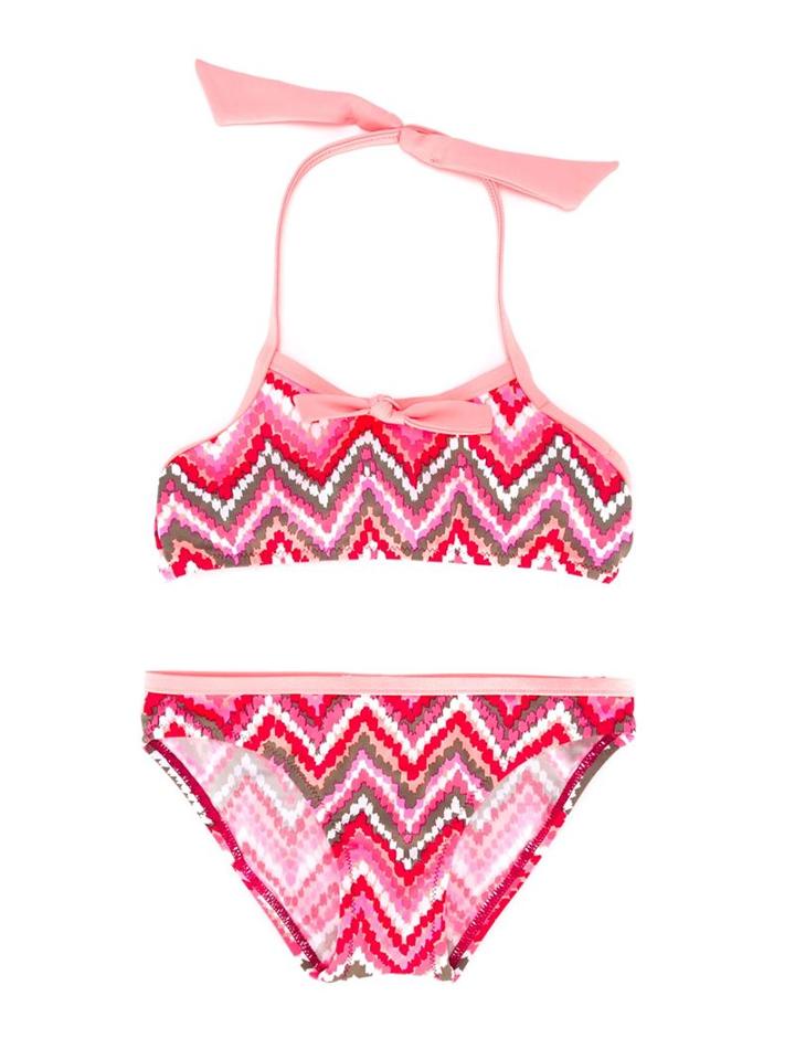 Heidi Klein Kids Zig-zag Print Bikini, Girl's, Size: 6 Yrs, Pink/purple