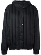 Carven Detachable Hood Zipped Jacket, Women's, Size: 38, Black, Acetate/viscose/polyester