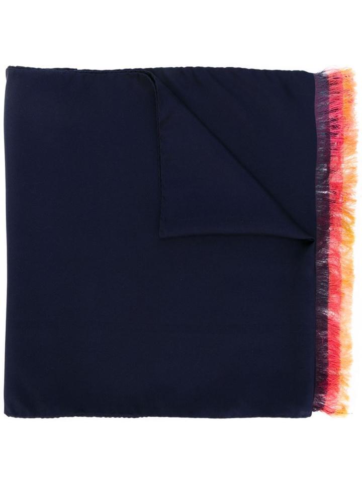 Paul Smith Contrasting Fringe Scarf