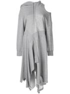 Maison Mihara Yasuhiro Asymmetric Hoodie Dress - Grey