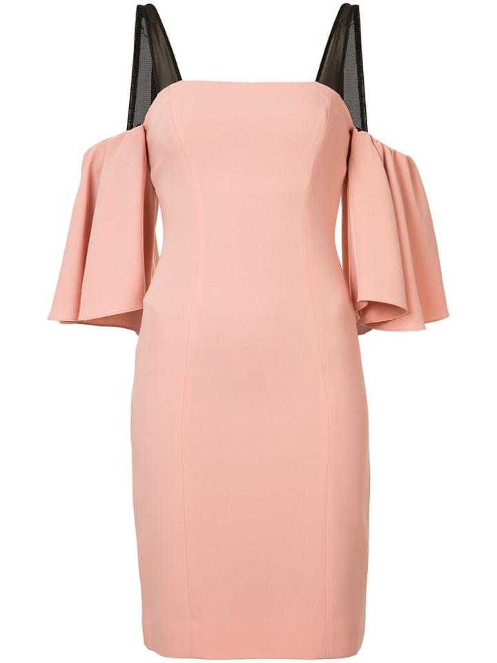 Cinq A Sept Cold Shoulder Dress - Pink & Purple