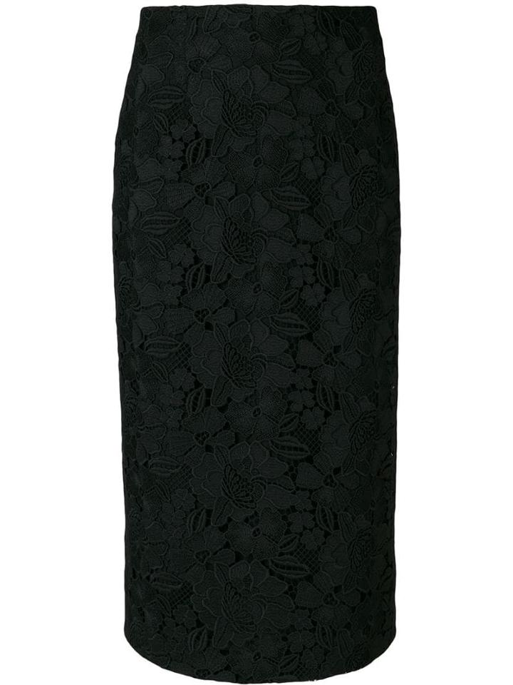 Nº21 Straight Midi Skirt - Black