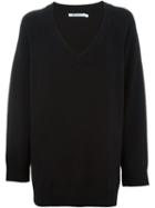 T By Alexander Wang V-neck Sweater, Women's, Size: Xs, Black, Cashmere/wool