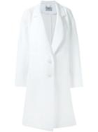 Rachel Comey Oversized Single Breasted Coat, Women's, Size: 6, White, Cotton/nylon