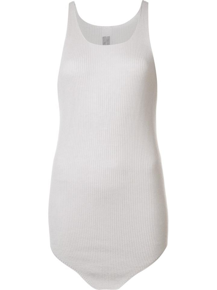 Rick Owens Curved Hem Tank Top, Women's, Size: Small, Nude/neutrals, Cashmere
