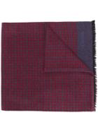 Church's Houndstooth Print Scarf - Red