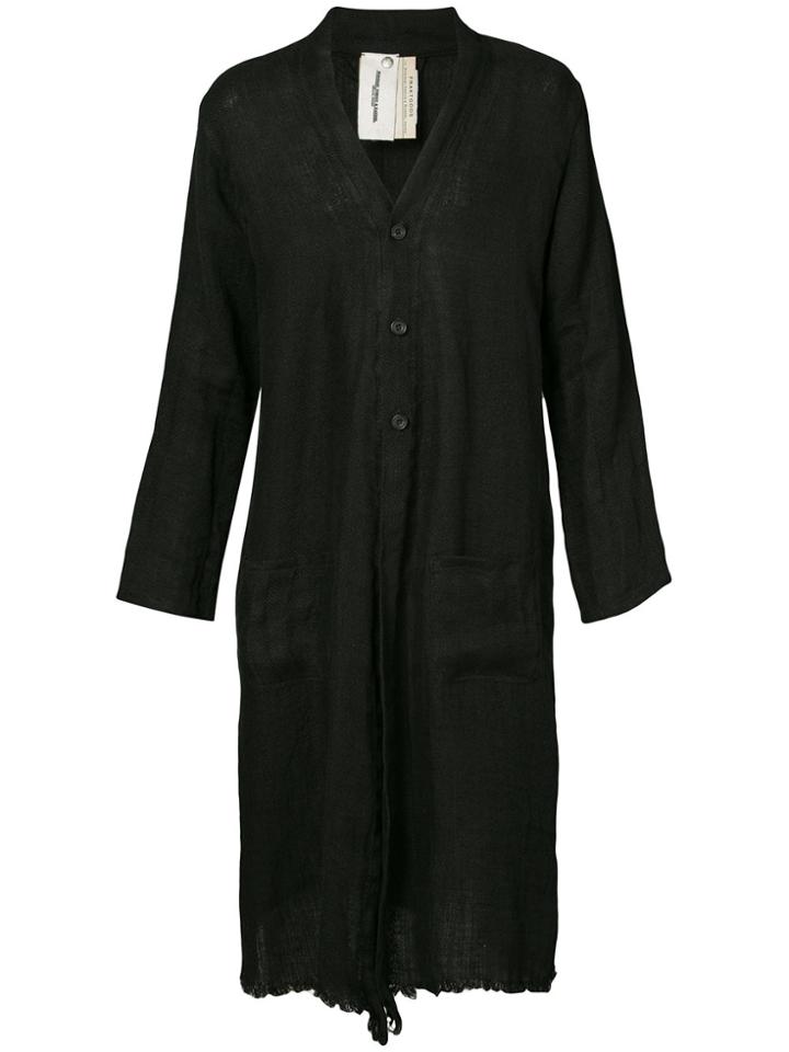 Horisaki Design & Handel Long Buttoned Robe - Black