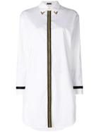 Versace Embroidered Oversized Shirt - White
