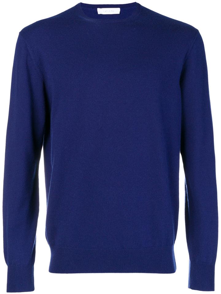 Cruciani Cashmere Crew Neck Sweater - Blue