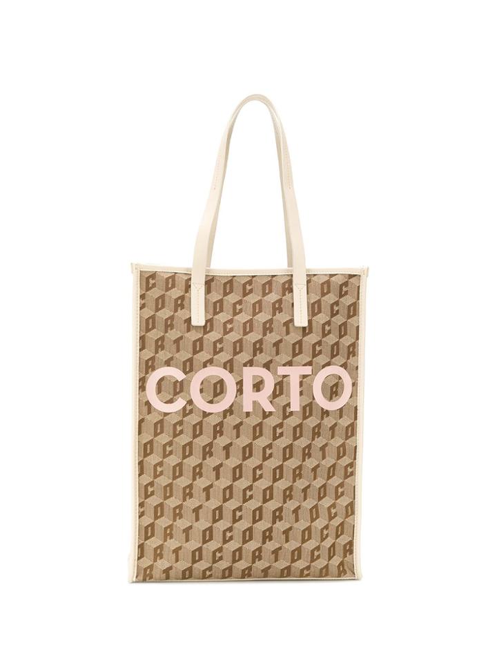 Corto Moltedo All-over Logo Shopper Tote - Neutrals