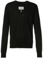 Maison Margiela Classic V-neck Jumper, Men's, Size: Medium, Black, Cashmere