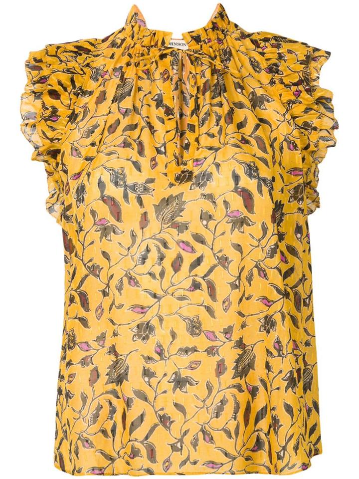 Ulla Johnson Shona Floral Tank Top - Yellow