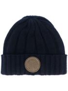 Hydrogen Ribbed Cashmere Beanie - Blue