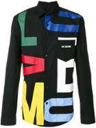 Love Moschino - Letter Print Shirt - Men - Cotton/spandex/elastane - M, Black, Cotton/spandex/elastane