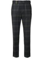 Peserico Checked Slim Trousers - Blue