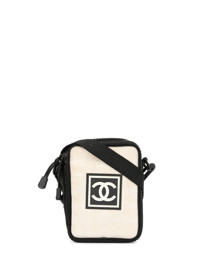 Chanel Pre-owned Sports Line Logo Crossbody Bag - White