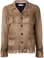 Saint Laurent 'curtis' Jacket, Women's, Size: 36, Brown, Goat Skin