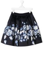 Monnalisa Floral Full Skirt - Blue